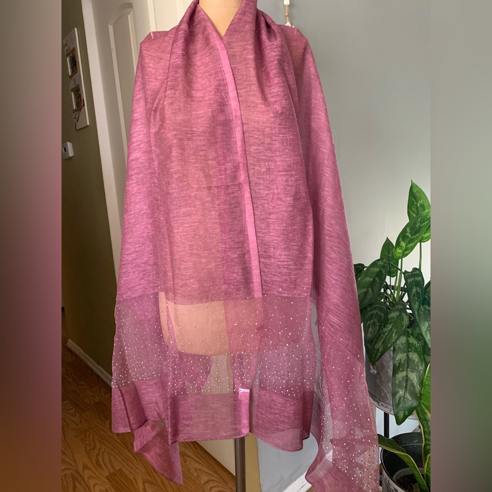 NWT Silk Cotton Mix Shawl Scarf - Picture 2 of 10